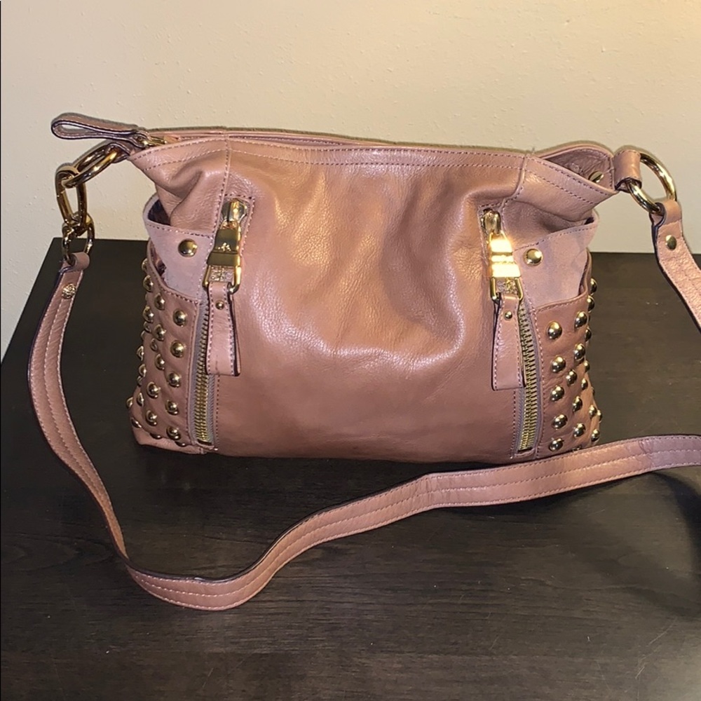 B.Makowsky studded convertible handbag